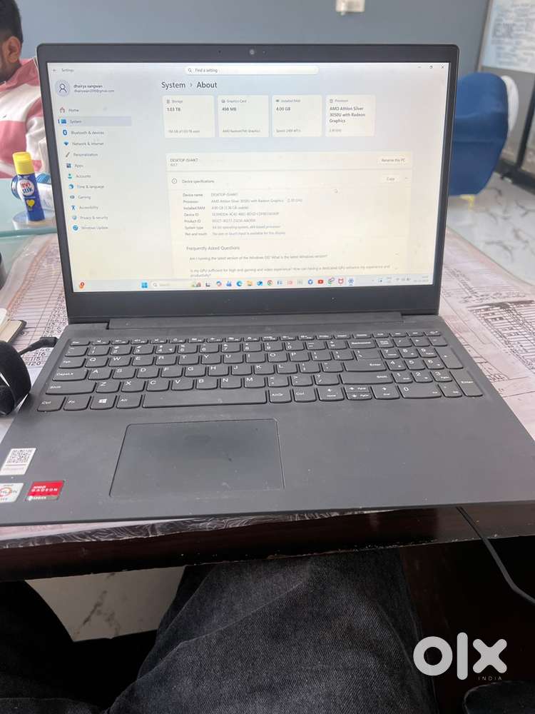Lenovo laptop silver