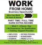 Online part time work from home opportunity