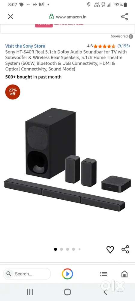 Sony home theatre 5.1 Super conditional . 3 year