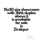 Showroom with 3bhk duplex available for sale in Zirakpur