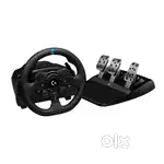 Logitech G923 Racing Wheel and Pedals, TRUEFORCE Feedback, Responsive
