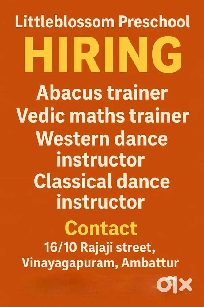Hiring dance(Western and classical), Home tuition,Abacus vediç maths