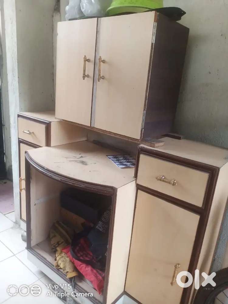 Ply-wood Wardrobe with 8 shelf storage.