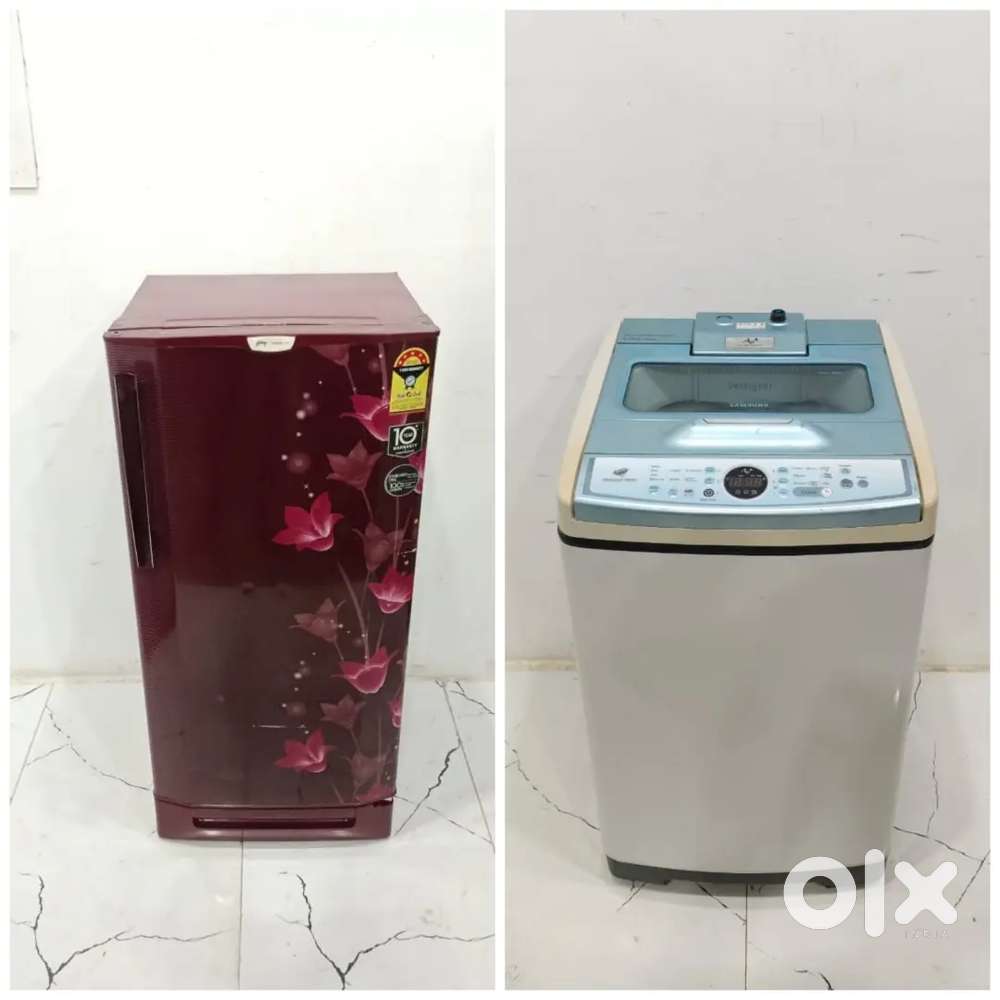 Godrej 5star rating single door and samsung top load machine with bill