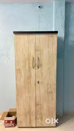 Double Door Wooden Almirah - With 3 Lockers