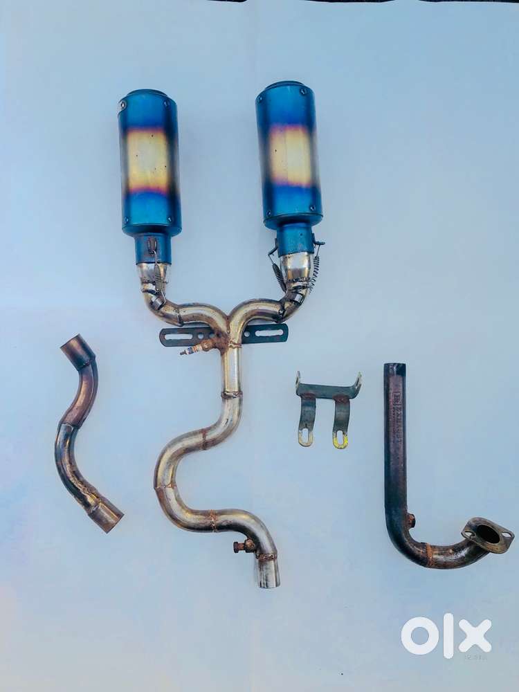 Bike dual exhaust with bend pipe, V3, MT,Duke,RC,RS,