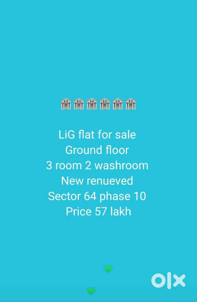 Ground floor 3 room set  fully furnished LiG flat for sale