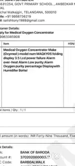 oxygen concentrator machine