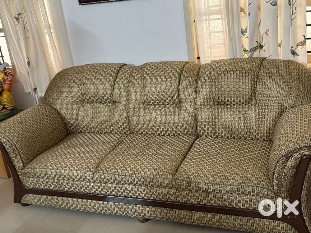 Three seater sofa set - golden brown