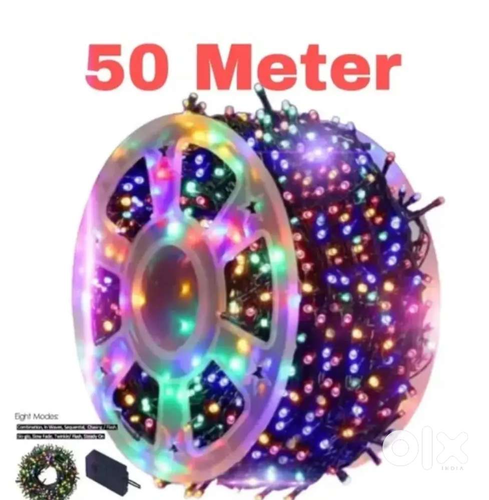 50m Super Bright LED String Lights – 8 Modes for Diwali & Parties