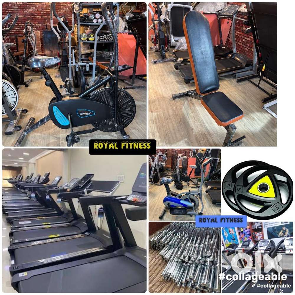 All gym equipment exercise cycle and treadmill available