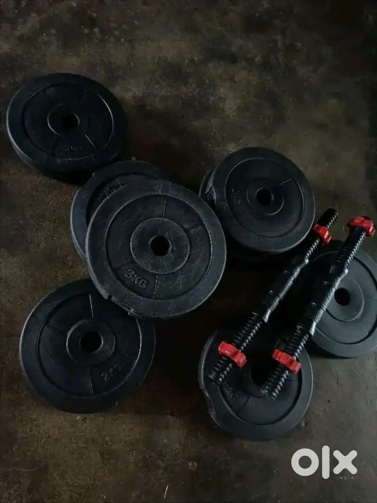 20 kg of PVC weight (3kgx4=12 kg2kgx4=8 kg)2x14 inch dumbbell rod