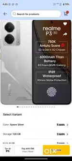 Realme p3x 10day old