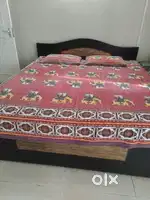King size bed with storage and mattress
