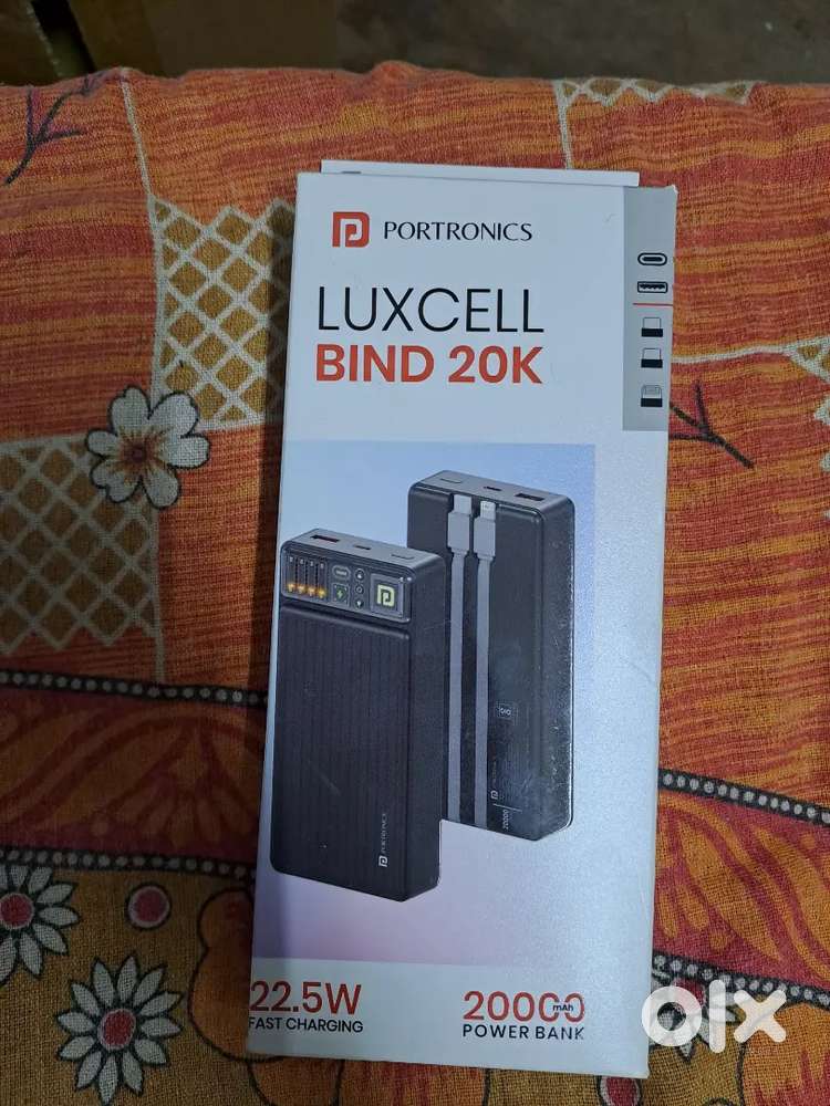 Portonics luxcell 20k power bank, unopened brand new