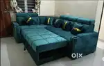 L shape model sofa cumbed adjustable headrest
