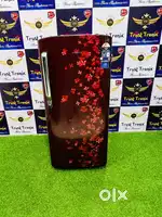 Flowery design Single Door fridge maroon colour Inbuilt Steblizeer