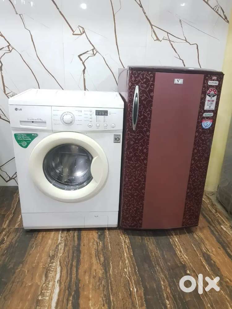 Videocon single door refrigerator and lg front load washing machine $