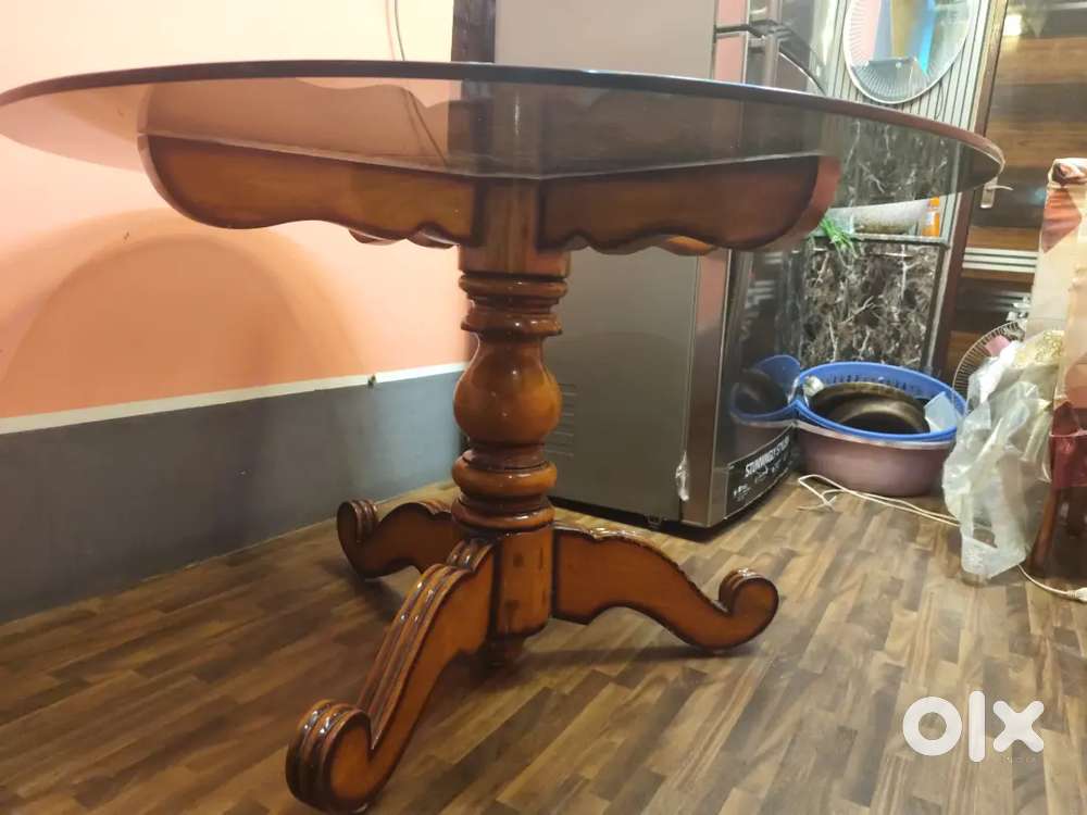 Dining table 6 seater and a single sofa