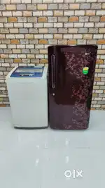 #@Lg Flower model fridge and lg white blue machine with warranty.