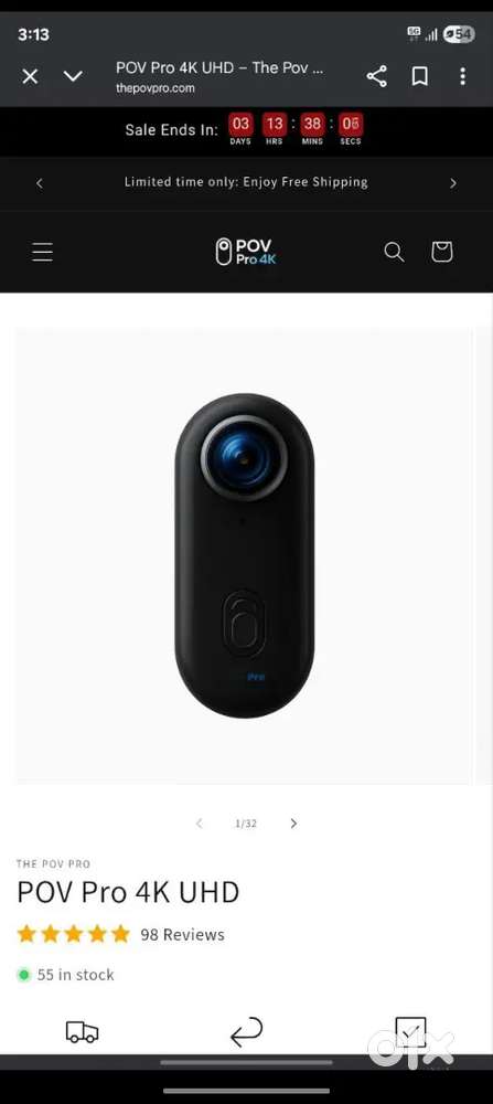 POV PRO 4K UHD ACTION CAMERA -FOR SALE