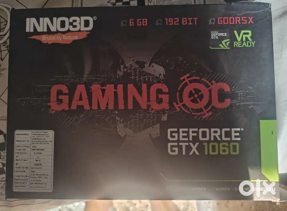 INNO3D gaming OC Gtx 1060(6gb) graphic card, Atom 550w psu and Cabinet
