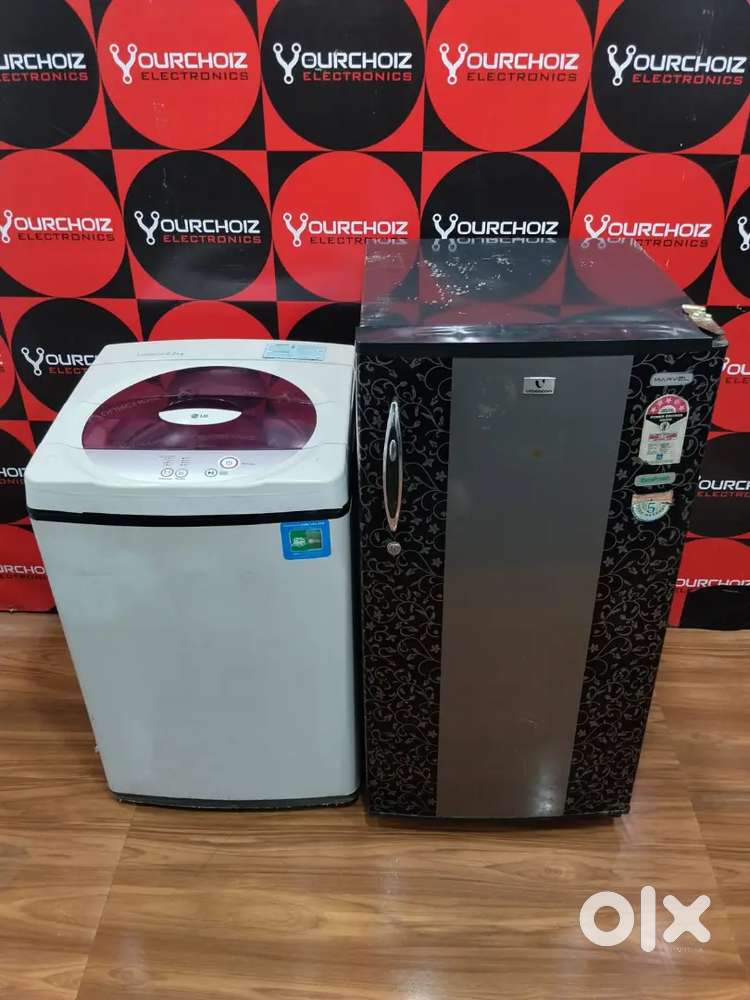 Videocon singledoor fridge & lg topload fully automatic washingmachine