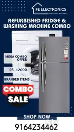 Combo refrigerator an washing machine with warranty