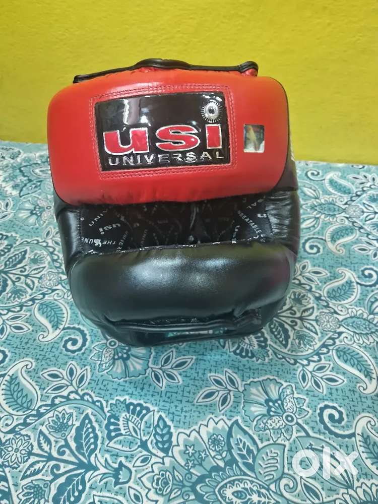 USI 615R Face Saver Headguard – Leather, padded, full-face protection