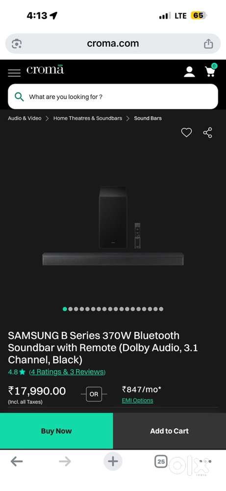 Samsung soundbar hw b650F