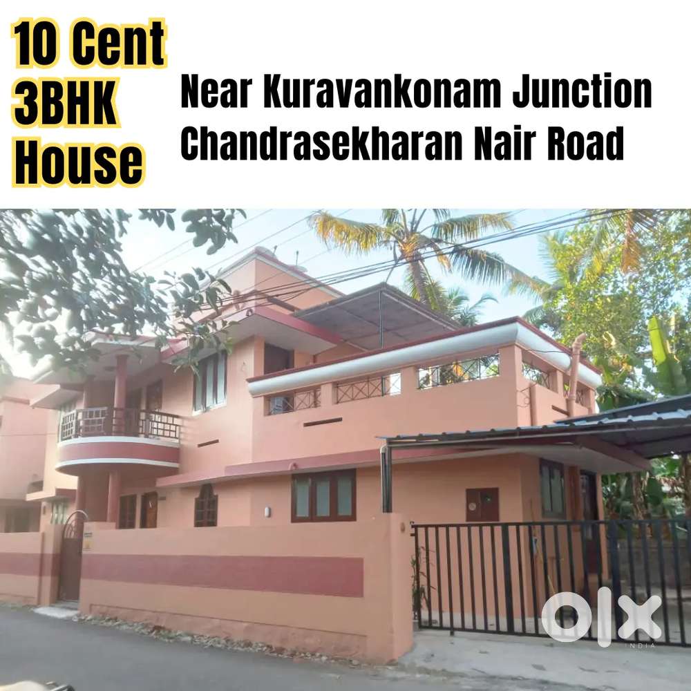 Road Side Near Chandrasekharan Nair Road 10 Cent with 3BHK House