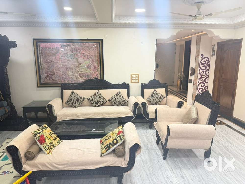 5 seater sofa set, a swing & 6 seater dinning table