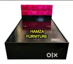 HAMZA FURNITURE NEW DESIGNER PARTICLE BOARD WOOD BED 4BY6