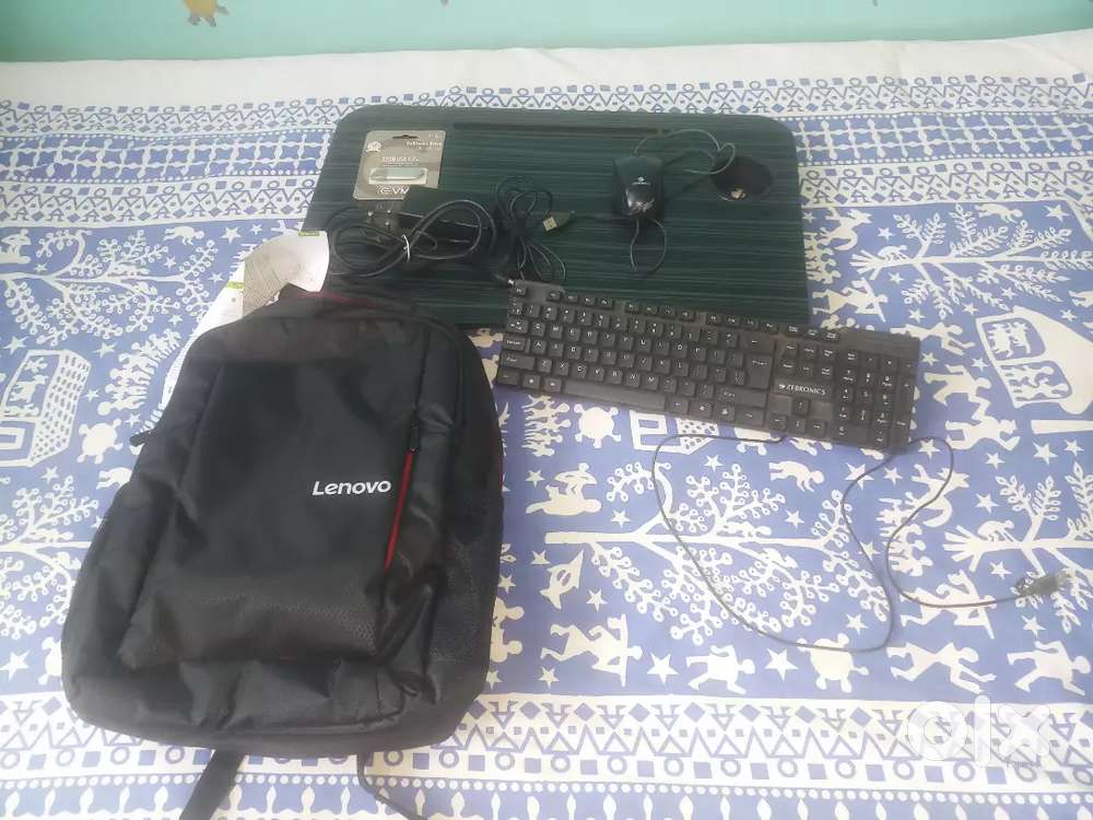 Laptop bag,mouse, keyboard, charger ,32gb pendrive,