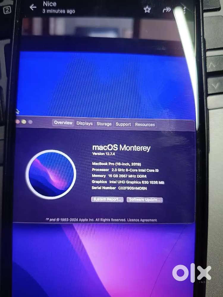 Macbook pro 16 Inch 2019