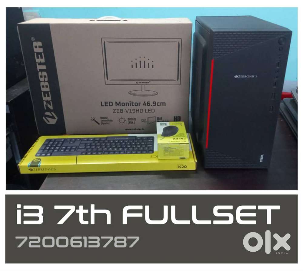 COMPUTERS SET  warranty : 1 year  i3 7th gen CPU  19INCH MONITOR