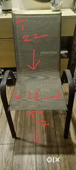 Brown metal chairs