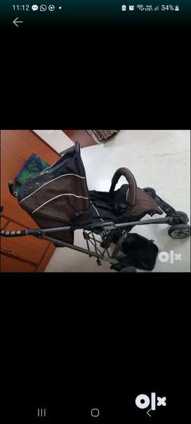 Harry and Honey Baby Stroller/Pram (Brown-Black Color)