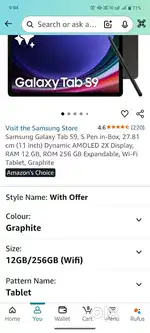 Samsung Galaxy Tab S9 12/256 wifi