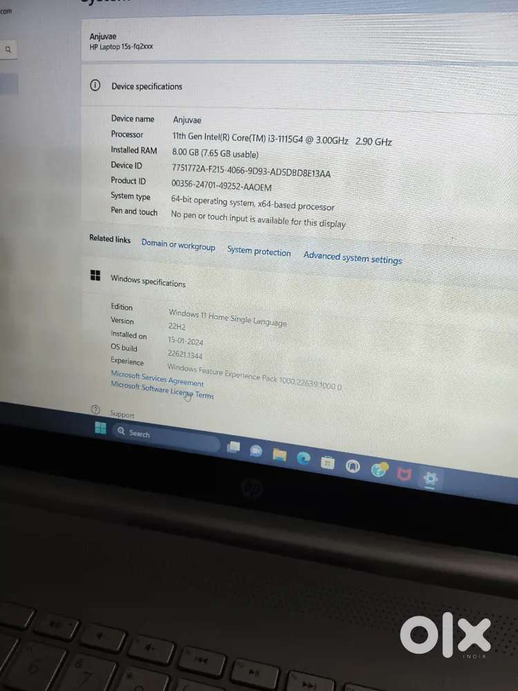 Hp laptop only 1 year old