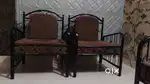 Selling solid iron sofa and two chair set