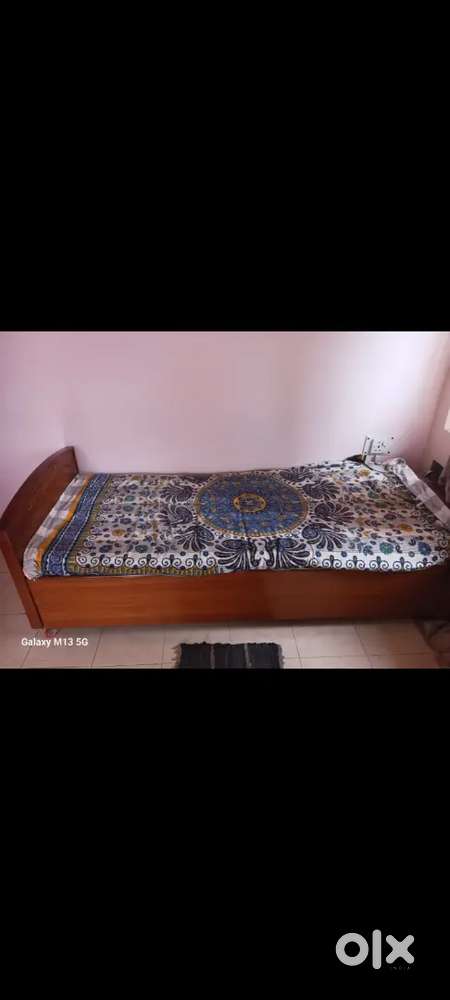 Single Bed  Cot with Matress and Storage