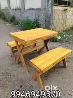 Hotel and restaurant and coffee shop table and bench and chair