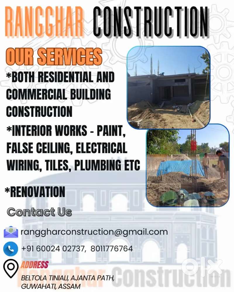 7+ Years of Experience in building construction and Interior Works.