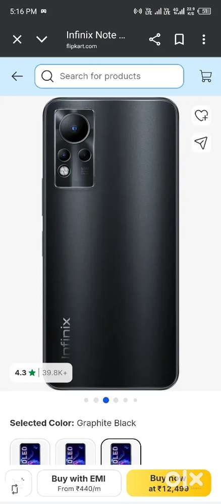 Infinix 11s 8 month old bill box charge sab hai