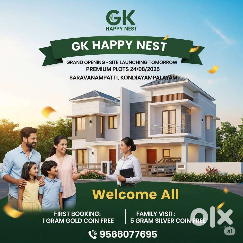 DTCP & RERA approved residential project at Saravanampatti,