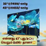 High quality sony new 43& inch smart Android led tv @11555