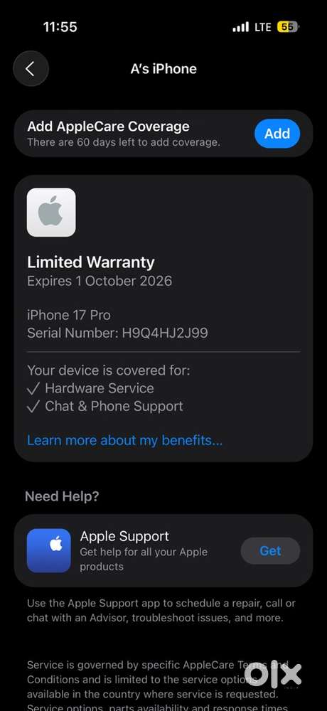 Iphone 17 pro deep blue 256 gb