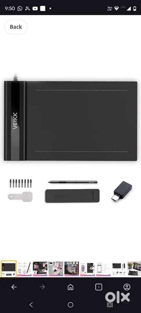 VEIKK S640 V2 GRAPHICS TABLET, WRITING PAD WITH PRESSURE PEN