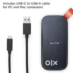 SanDisk 2TB Portable SSD, 800MB/s R, USB 3.2 Gen 2